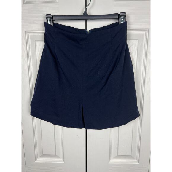 Vintage Moschery Womens Pure Wool Navy Shorts High Waist Size 4 Preppy - Picture 6 of 7
